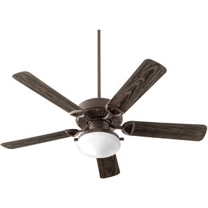 Estate Patio 52 inch Oiled Bronze with Walnut Blades Outdoor Ceiling Fan in Amber Scavo