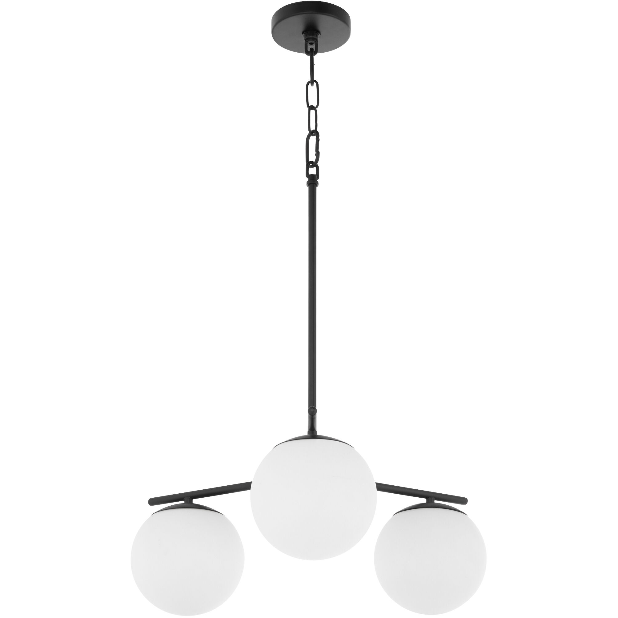 Jasper 3 Light 22 inch Matte Black Chandelier Ceiling Light