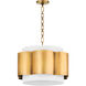 Belinder 4 Light 22 inch Non-Lacquered Brass Pendant Ceiling Light