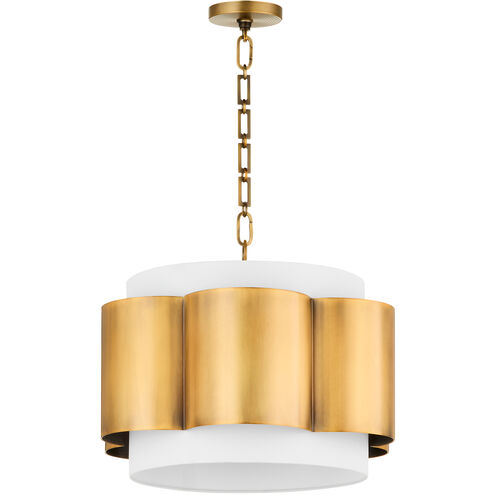 Belinder 4 Light 22 inch Non-Lacquered Brass Pendant Ceiling Light