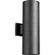Cylinder 2 Light 17.25 inch Noir Outdoor Wall Lantern
