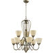 Powell 9 Light 29 inch Mystic Silver Chandelier Ceiling Light