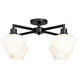 Cassini 4 Light 26 inch Matte Black Semi-Flush Mount Ceiling Light