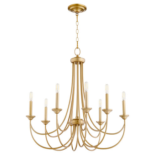 Brooks 8 Light 29 inch Aged Brass Chandelier Ceiling Light