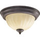 Fort Worth 2 Light 11.5 inch Toasted Sienna Flush Mount Ceiling Light