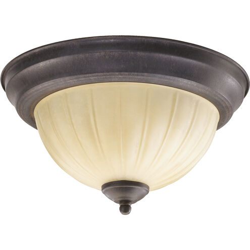Fort Worth 2 Light 12 inch Toasted Sienna Flush Mount Ceiling Light