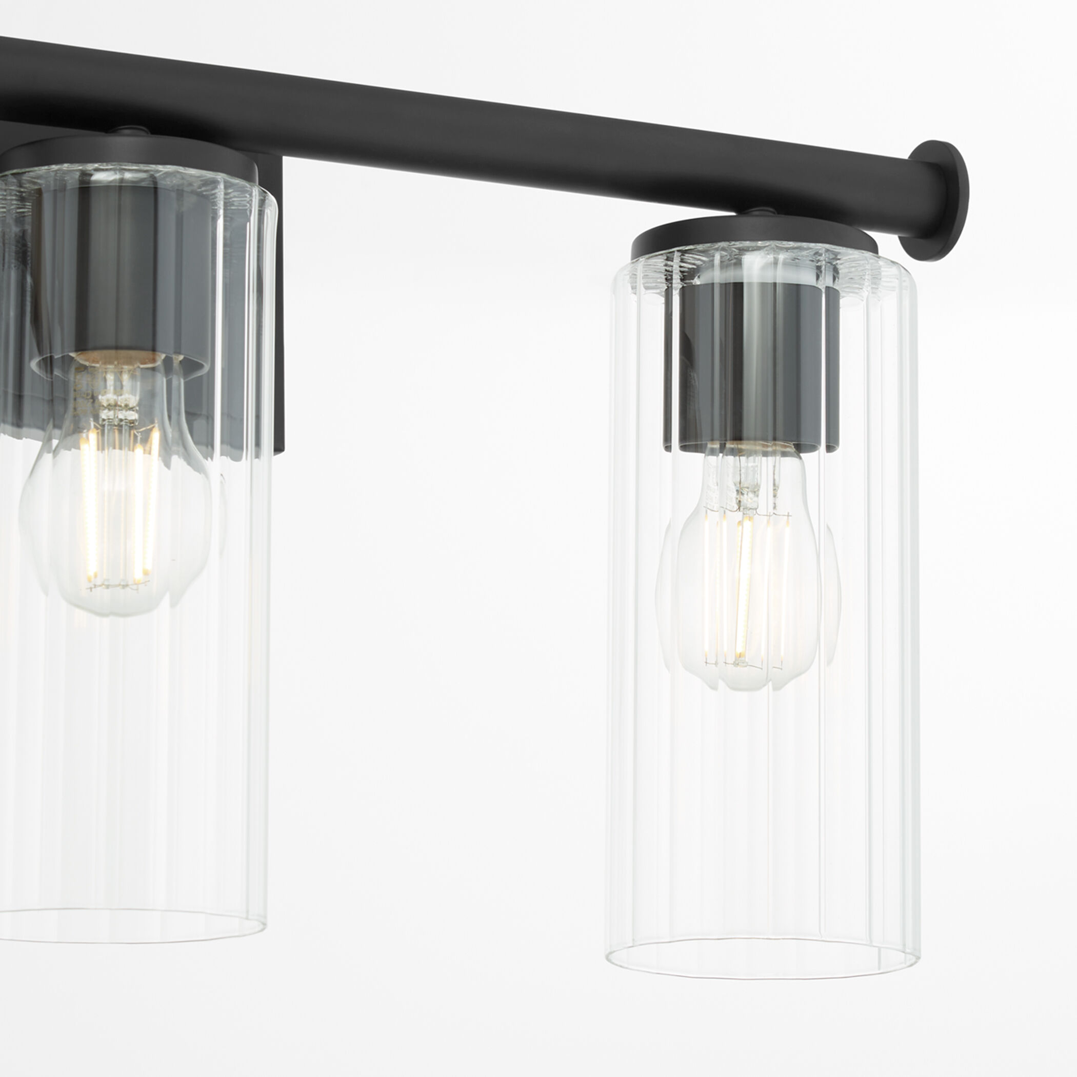 Mercier 3 Light 23.25 inch Matte Black Vanity Light Wall Light