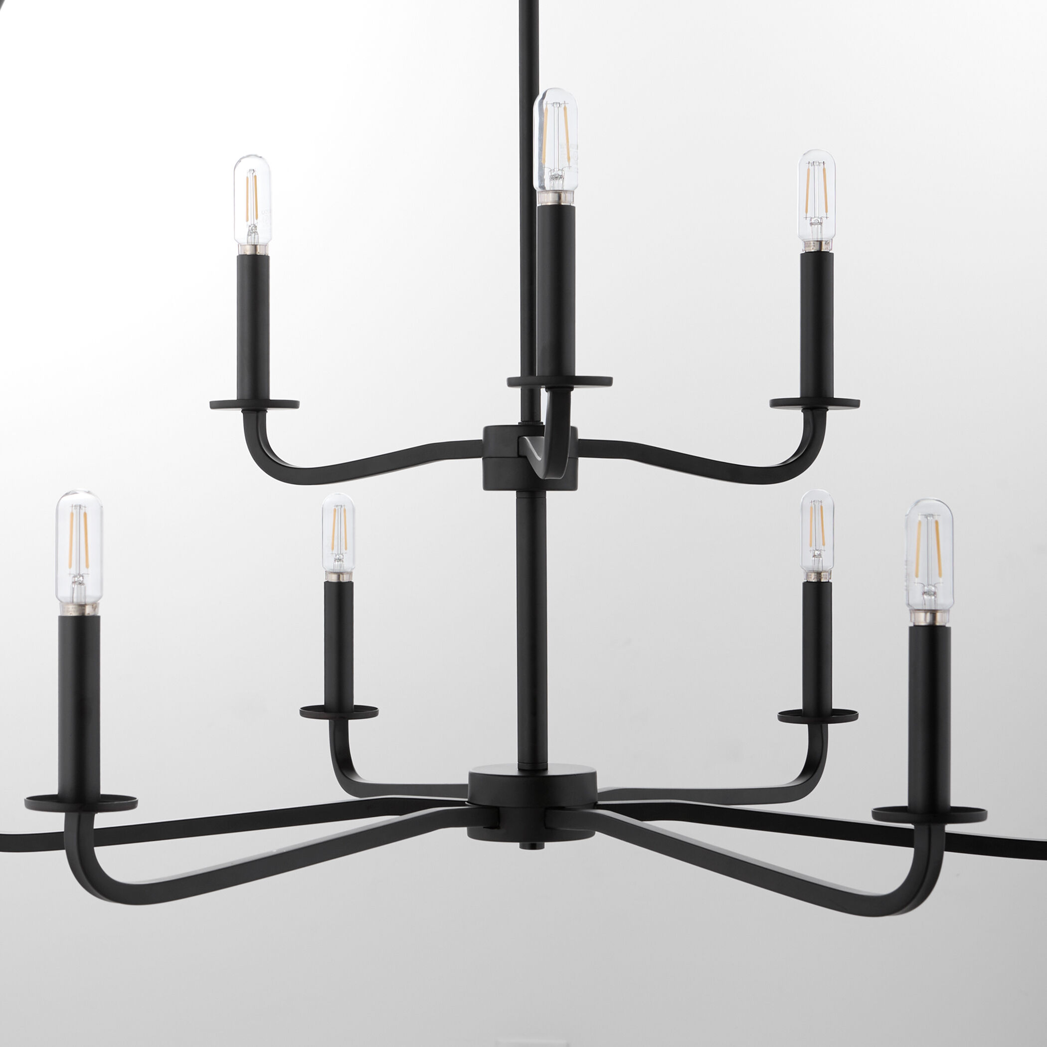 Rutherford 9 Light 28.5 inch Matte Black Chandelier Ceiling Light