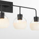 Lacy 4 Light 33 inch Matte Black Vanity Light Wall Light