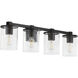 Bolton 4 Light 30.5 inch Matte Black Vanity Light Wall Light