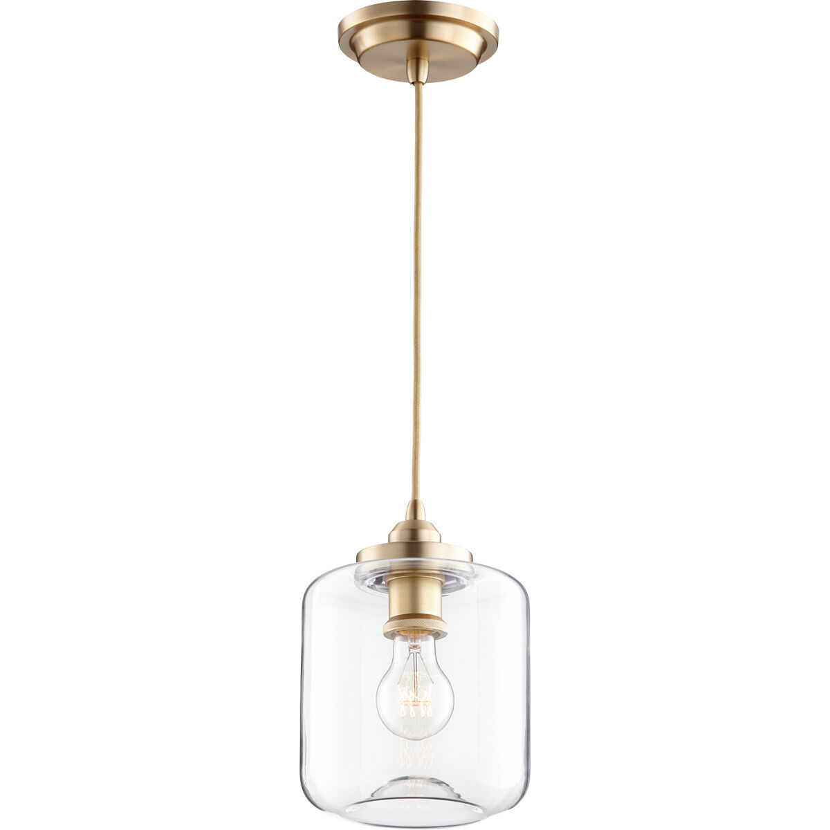 Fort Worth 1 Light 6.75 inch Aged Brass Mini Pendant Ceiling Light