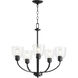 Reyes 5 Light 26 inch Textured Black Chandelier Ceiling Light