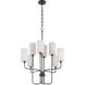 Charlotte 8 Light 30 inch Matte Black Chandelier Ceiling Light