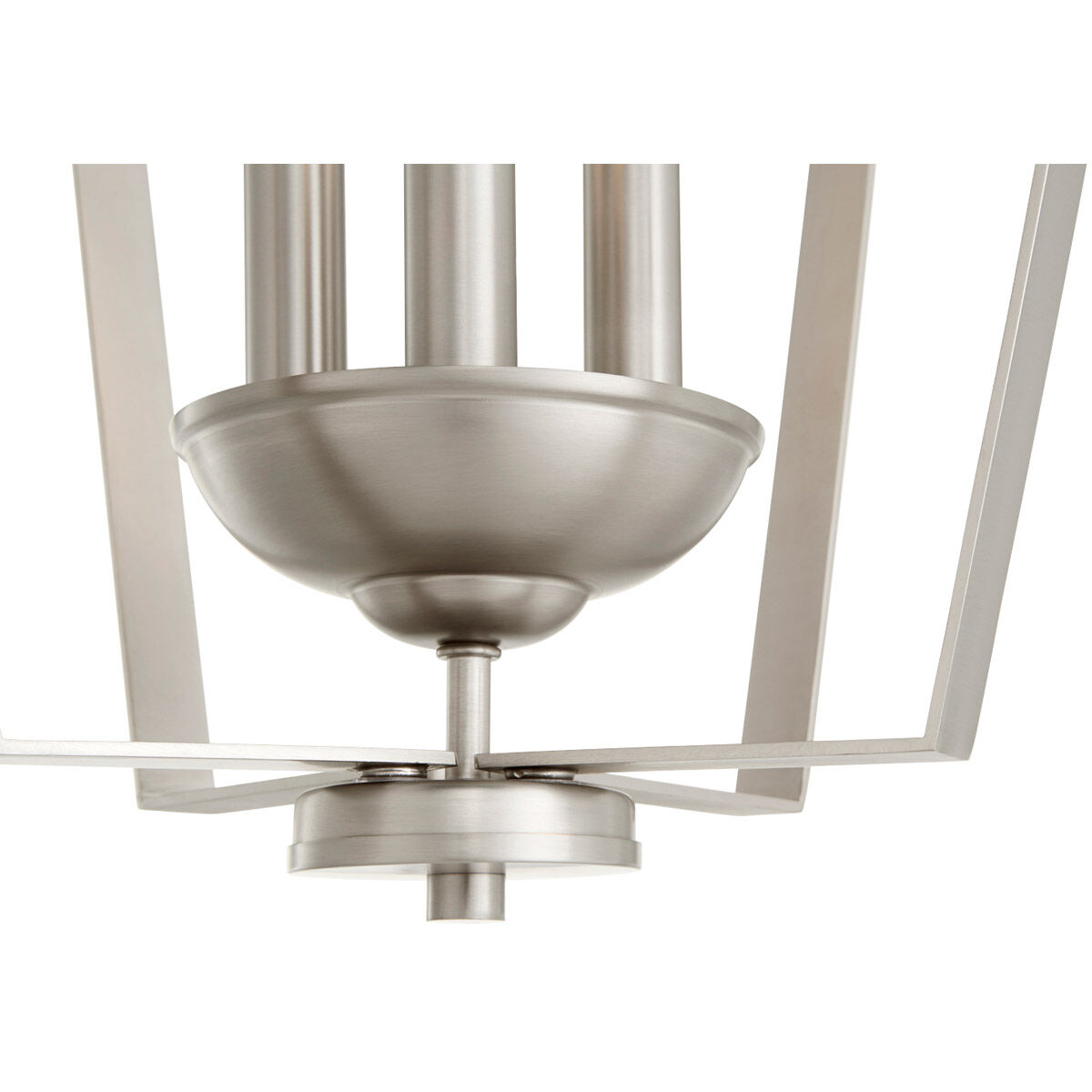 Fort Worth 3 Light 13 inch Satin Nickel Mini Chandelier Ceiling Light, Quorum Home