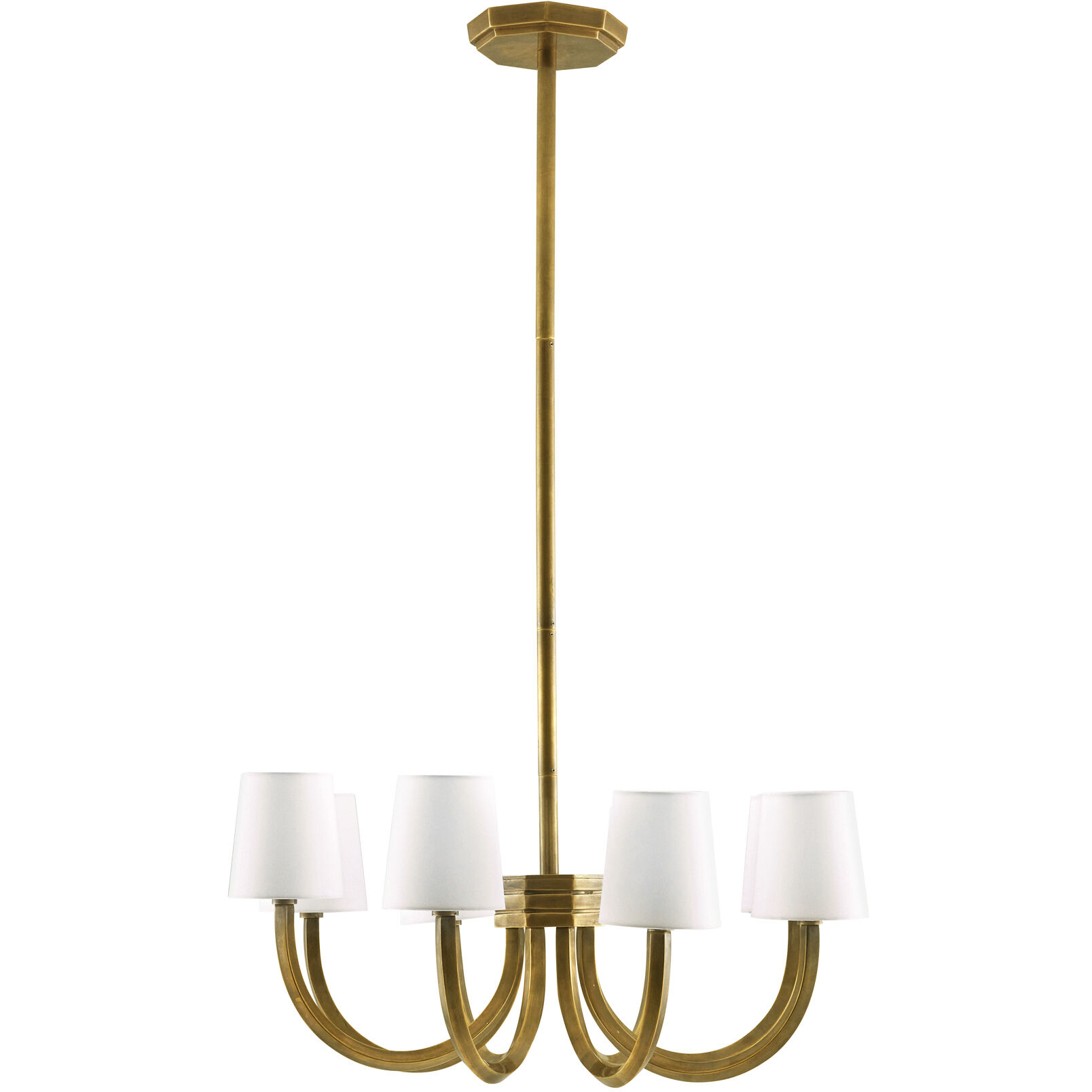 Gaetano 8 Light 27 inch Vintage Brass Chandelier Ceiling Light