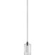 Fort Worth 1 Light 5 inch Satin Nickel Clear and White Pendant Ceiling Light