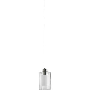 Fort Worth 1 Light 5 inch Satin Nickel Clear and White Pendant Ceiling Light