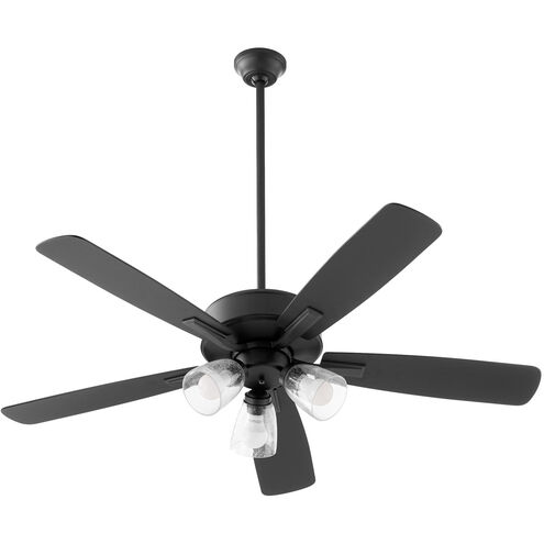 Ovation 52 inch Matte Black with Matte Black/Weathered Gray Blades Ceiling Fan