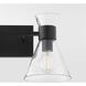 Beldar 2 Light 18.5 inch Matte Black Vanity Light Wall Light
