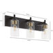 Fallstaff 3 Light 22.5 inch Matte Black Vanity Light Wall Light