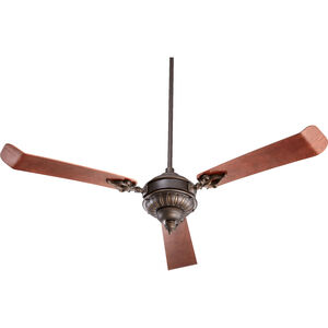 Brewster 60 inch Oiled Bronze with Distressed Vintage Walnut Blades Ceiling Fan