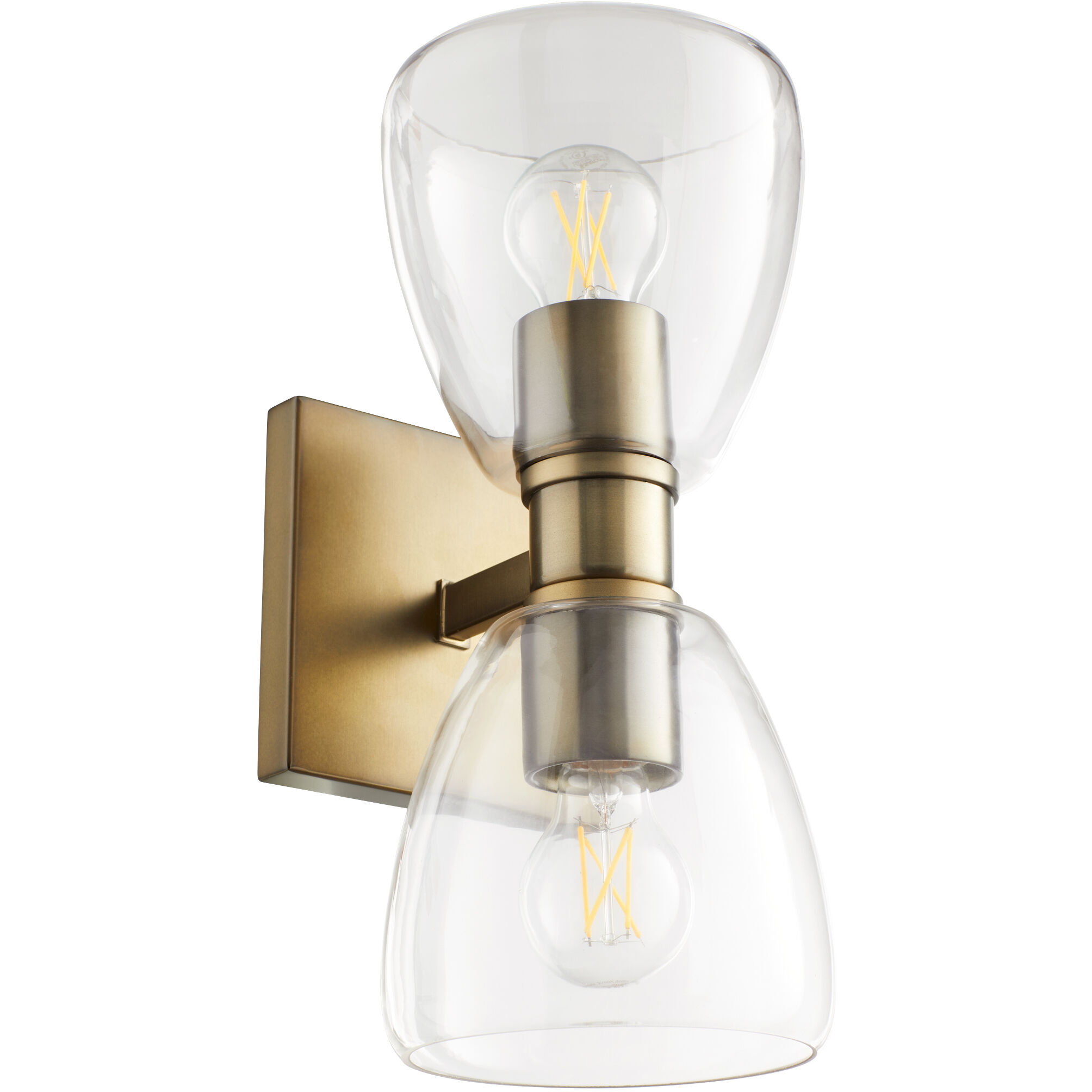 Relo 2 Light 6 inch Dark Brass Wall Sconce Wall Light 