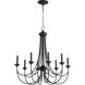 Brooks 8 Light 28.75 inch Noir Chandelier Ceiling Light