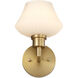 Cassini Wall Mount Wall Light in Aged Brass
