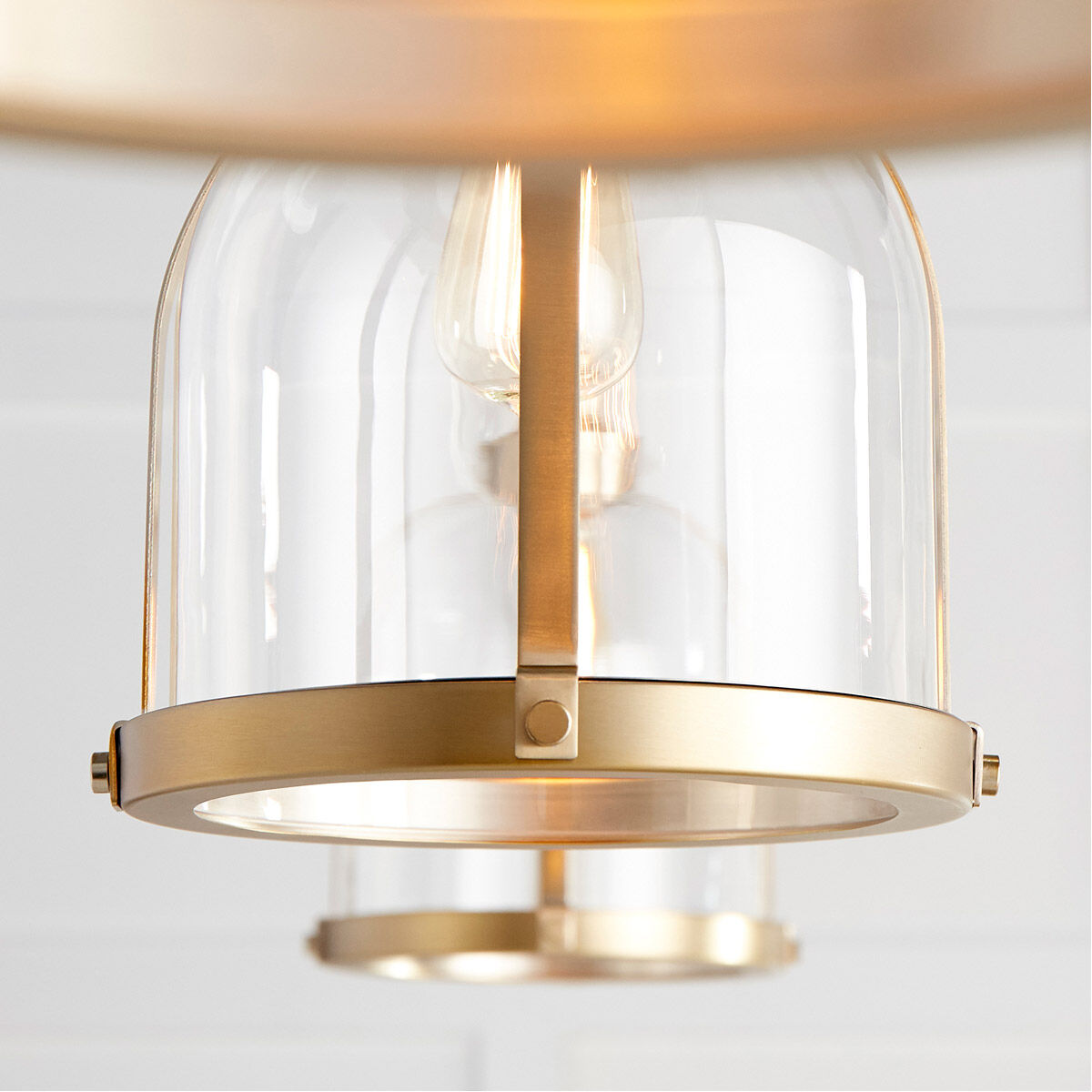 Banded Dome 1 Light 10 inch Aged Brass Mini Pendant Ceiling Light