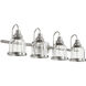 Banded Dome 4 Light 32.50 inch Bathroom Vanity Light