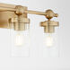 Lee Boulevard 3 Light 22 inch Aged Brass Vanity Light Wall Light