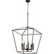 Gabriel 8 Light 22 inch Oiled Bronze Foyer Pendant Ceiling Light, Quorum Home