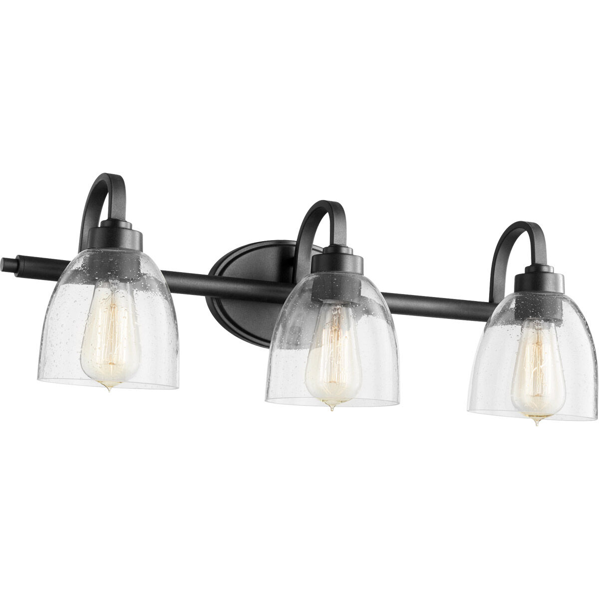 Reyes 3 Light 25 inch Noir Bath Vanity Wall Light in Clear