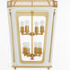 Loire 8 Light 19.5 inch Studio White and Brushed Brass Pendant Ceiling Light