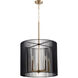 Finura 5 Light 21 inch Aged Brass Pendant Ceiling Light