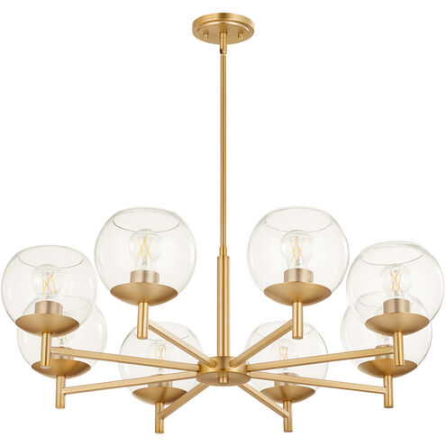 Lyon 8 Light 34 inch Aged Brass Chandelier Ceiling Light