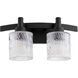 Stadium 2 Light 16 inch Noir Vanity Light Wall Light