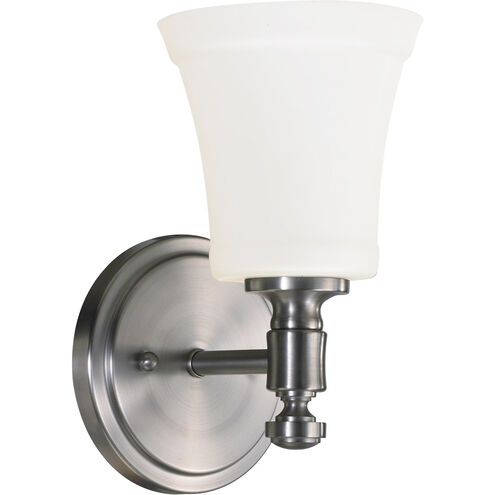 Rossington 1 Light 5 inch Satin Nickel Wall Sconce Wall Light in Satin Opal