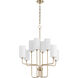 Charlotte 8 Light 30 inch Aged Brass Chandelier Ceiling Light