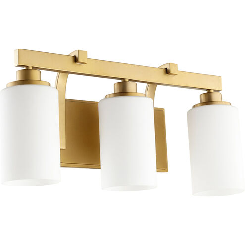 Lancaster 3 Light 20 inch Aged Brass Vanity Light Wall Light