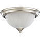 Fort Worth 2 Light 12 inch Satin Nickel Flush Mount Ceiling Light