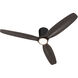 Zoro 56 inch Matte Black with Colonial Black Blades Patio Fan