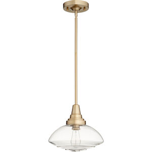 Lenticular 1 Light 13 inch Aged Brass Pendant Ceiling Light