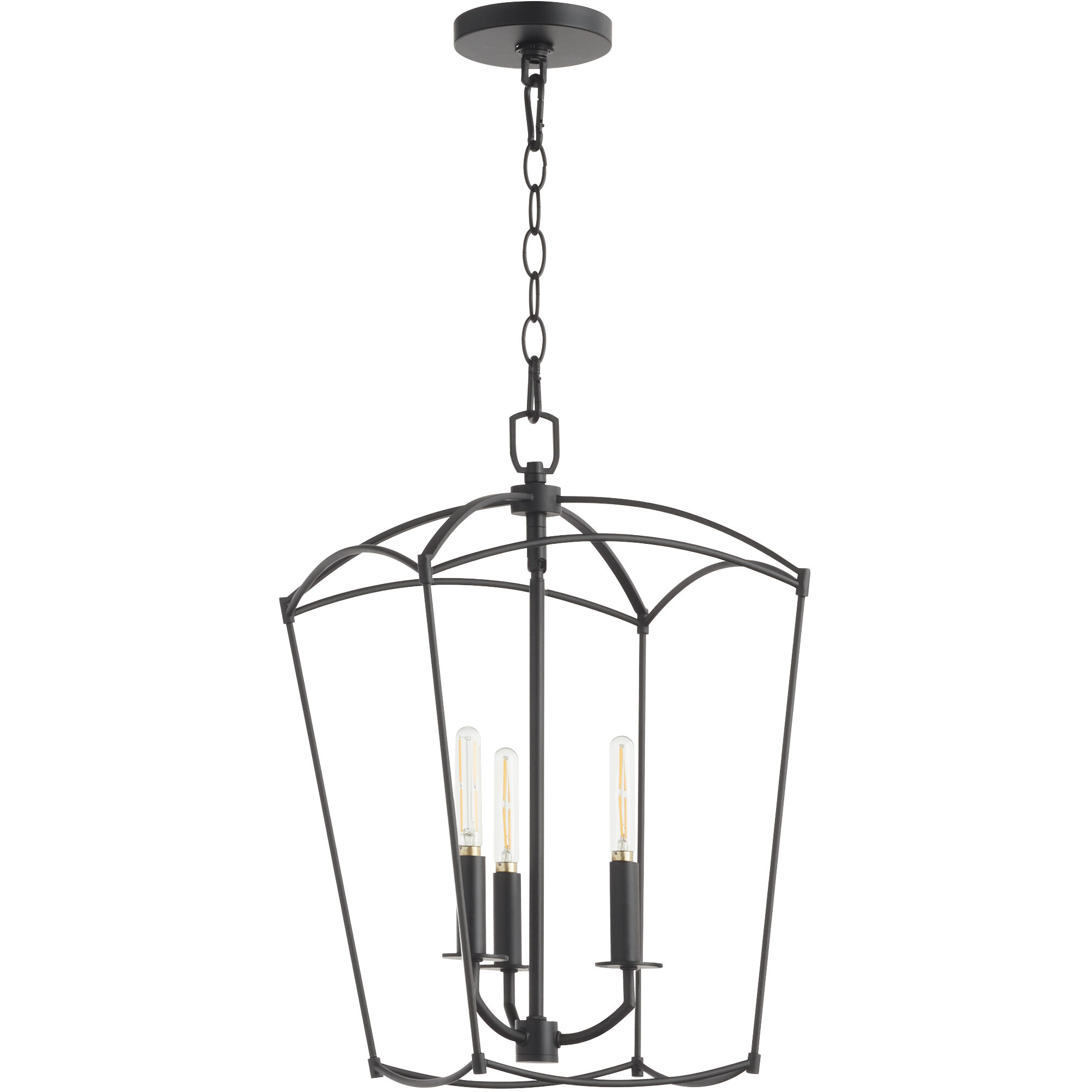 Mantle 3 Light 12 inch Matte Black Entry Ceiling Light