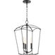 Mantle 3 Light 12 inch Matte Black Entry Ceiling Light