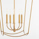 Mantle 5 Light 19 inch Gold Leaf Entry Ceiling Light