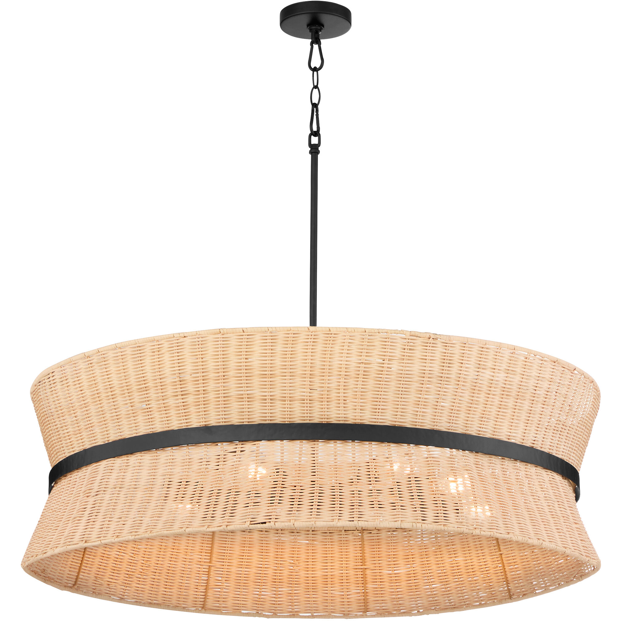 Fairview 8 Light 36 inch Matte Black Pendant Ceiling Light