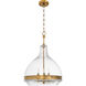 Tilbrook 3 Light 18 inch Brushed Brass Pendant Ceiling Light