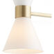 Beldar 4 Light 38 inch Aged Brass Vanity Light Wall Light