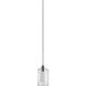 Fort Worth 1 Light 5 inch Satin Nickel Clear and White Mini Pendant Ceiling Light